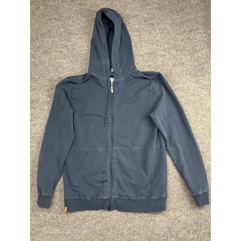 tentree Hoodie Sweatshirt Mens Large Blue Full Zip Organic Cotton‎ Blend Pockets